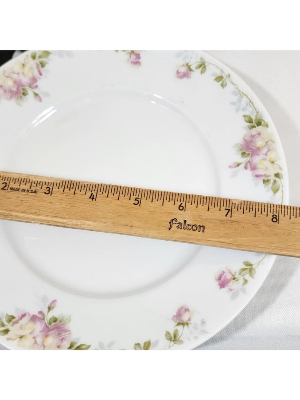 4 Rosenthal Pink Roses Luncheon Plate 8.25" salad Selb-Bavaria Donatello antique - Picture 11 of 11